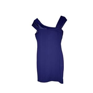 Vince Camuto Women's sz 12 Navy Sleeveless Bodycon Lined Scuba Sheath Dress